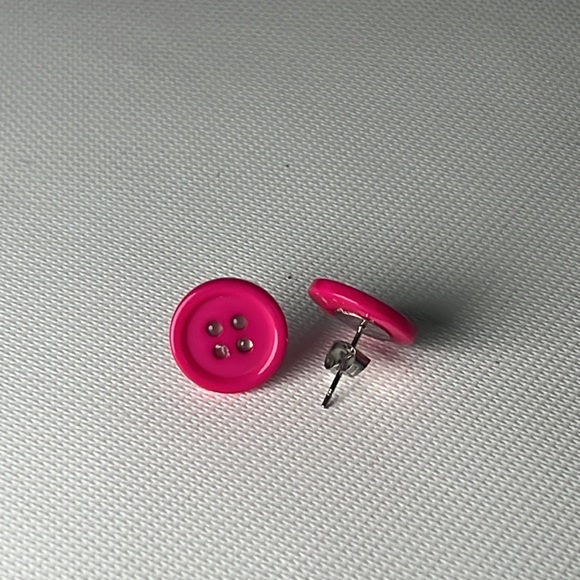 Button Earrings - 5/8” - Picture 2 of 3